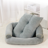 Lit pour chien et chat en mousse à mémoire de forme douce et résistante aux morsures, avec housse amovible, taille XL, coloré, pour un sommeil profond et apaisant