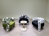 Fauteuil d'appoint noir rembourré avec accoudoirs, confortable pour la lecture, idéal pour la chambre, le bureau à domicile ou le salon