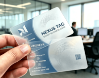 Kartu Nama Bisnis PVC Transparan Cetak Digital Logo Berkualitas Tinggi yang Dapat Disesuaikan, Kartu Hadiah Plastik Mewah, Kartu Kunjungan