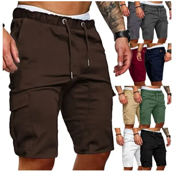 2023 cheap wholesale mens shorts cotton trendy cargo shorts with pockets custom cargo shorts for men