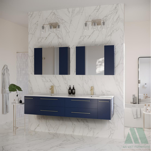 Gabinetes Lavabo de madera y metal de estilo moderno Gabinetes de madera listos para ensamblar con estilo para baño escolar Uso en apartamentos de hospital - Product Image 1