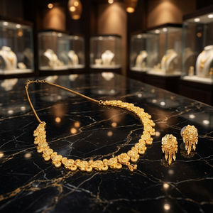 Joyería de Moda Chapada en Oro de 14K, 18K, 24K al por Mayor, Conjunto de Joyería India, Collares, Joyería de Latón Rellena de Oro, Oro Joyería - Product Image 3