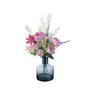Bouquet de roses artificielles en tissu tissé plastique pour décoration intérieure et accessoires de mariage CF02006 - Product Image 5