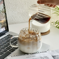 Tasse à café en verre borosilicate de haute qualité, résistante à la chaleur, 400 ml, moderne, portable, avec anse, modèle citrouille, vente en gros