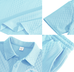 Nuova Camicia <span class=keywords><strong>Polo</strong></span> Estiva da <span class=keywords><strong>Uomo</strong></span> in Tessuto Jacquard, Edizione Sottile Casual Sportiva a Maniche Corte - Product Image 3