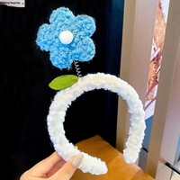 Bando Bunga Buatan Tangan Grosir, Manis Unisex, Gaya Anak Perempuan, Lucu, Buket Bulu, Ikat Rambut 10cm, Aksesoris untuk Jalan-Jalan dan Pemotretan