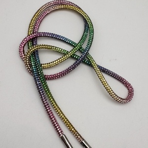 Nhà Máy Bán buôn khác nhau đầy màu sắc Bling kim cương dây thừng dây DIY <span class=keywords><strong>Rhinestone</strong></span> dây giày long lanh vẽ chuỗi trang trí dây giày - Product Image 5