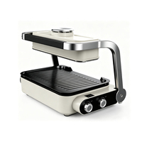 Table de cuisson électrique multifonctionnelle sans fumée, grande taille, facile à nettoyer, pour intérieur, qualité professionnelle, avec barbecue et gril multiple