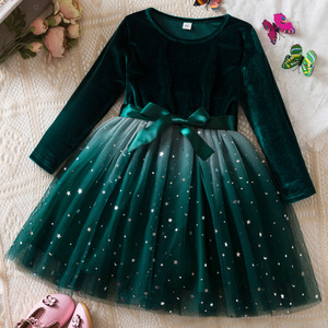 Nuevo Vestido <span class=keywords><strong>de</strong></span> Manga Larga para <span class=keywords><strong>Niñas</strong></span>, Otoño Invierno, con Lazo y Lentejuelas, Vestido <span class=keywords><strong>de</strong></span> Princesa en Capas para <span class=keywords><strong>Niñas</strong></span> <span class=keywords><strong>de</strong></span> 3 a 8 Años, para <span class=keywords><strong>Navidad</strong></span> y Fiestas <span class=keywords><strong>de</strong></span> Año Nuevo - Product Image 6