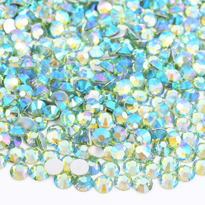 SS6 8 10 16 20 30 Arcobaleno Rosa Color Oro Diamante della Parte Posteriore Piana Pietre Cristalli Non Hotfix Vetro Strass Strass - Product Image 4