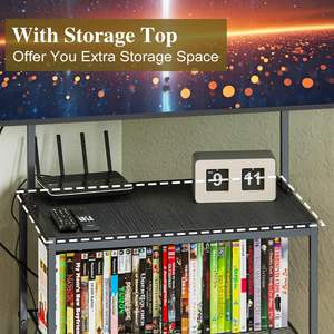 Moderno Soporte de <span class=keywords><strong>TV</strong></span> de Madera para Pantallas de 23-50 <span class=keywords><strong>Pulgadas</strong></span>, con Estantes de Almacenamiento para Sala de Estar, Dormitorio, Hotel, Comedor, Multiusos y Ajustable - Product Image 6