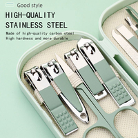 Ensemble de coupe-ongles de luxe 14 pièces en acier au carbone, outils de manucure portables durables, option de logo personnalisé, boîte en plastique, pour femmes