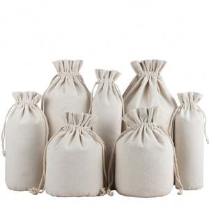 ถุงผ้าแคนวาสแบบมีเชือกสำหรับบรรจุภัณฑ์เทียนขายส่ง - Product Image 1