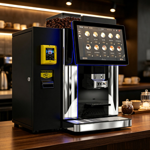 เครื่องจำหน่ายกาแฟแบบอัตโนมัติ Bean to Cup สำหรับธุรกิจ พร้อมบริการตนเองและระบบจัดการระยะไกล เหมาะสำหรับสำนักงาน โรงเรียน และโรงแรม - Product Image 3