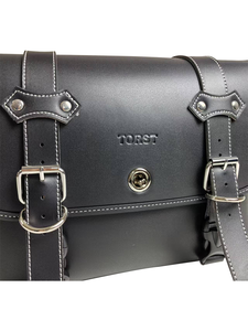 Dayang กระเป๋าข้าง TCV450หนังสีดำพร้อมล็อกภายนอกสำหรับกระเป๋ารถจักรยานยนต์และกระเป๋าอาน - Product Image 5