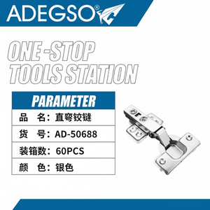 Commercio all'ingrosso 60 pz argento 304 in acciaio inox curva a destra cerniera doppio Blister Pack chiusura morbida per officina bagno Box - Product Image 1