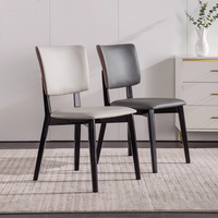 Chaises de salle à manger ergonomiques modernes en bois rembourrées, ensemble de chaises de salle à manger en bois massif écologiques, imperméables, pour chambre, villa, extérieur