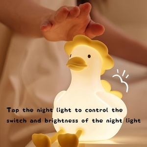 USB Rechargeable Duck Night Light for Kids' Bedroom 3 Brightness Modes + <b>Wireless</b> Touch Control Bedside <b>Lamp</b> - Product Image 6