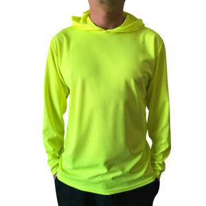 フード付きカスタマイズ可能な卸売通気性反射長袖安全グリーン建設作業シャツ - Product Image 4