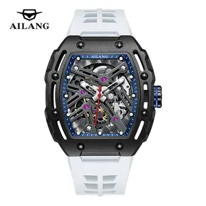 <span class=keywords><strong>Montre</strong></span> de luxe pour <span class=keywords><strong>homme</strong></span> AILANG, sport, automatique, boîtier tonneau, <span class=keywords><strong>bracelet</strong></span> en métal, cadran squelette, étanche, OEM - Product Image 1