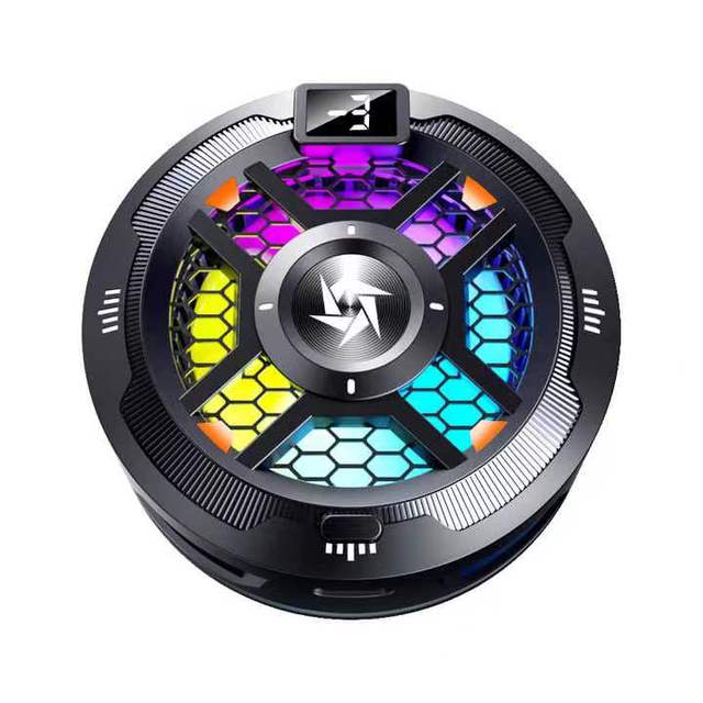 Magnetic Mobile Phone Radiator Gaming Air Cooling Fan RGB Flash Light Mini Cell Phone Back Gaming Cooling Fan