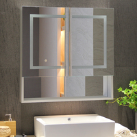 Kabinet Obat Cermin Pintar Led, Cermin Pad Berbingkai Led dengan Bluetooth Kecantikan