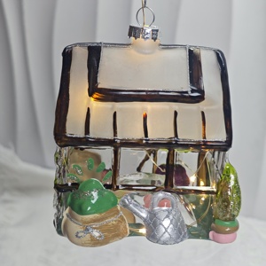 Serre vintage artisanale en verre soufflé avec éclairage, idéale pour les décorations de Noël en verre dans le jardinage - Product Image 3