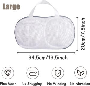 ถุงซักผ้าตาข่ายแบบมีซิปสำหรับชุดชั้นในสตรีและเสื้อผ้าสกปรก - Product Image 2