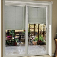 NUOXIN Porte coulissante en verre upvc/pvc de style américain portes fenêtres et fenêtres coulissantes en vinyle blanc avec stores intégrés