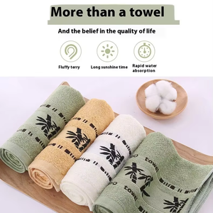 Venta al por mayor de secado rápido antibacteriano bordado toallas de mano de algodón de bambú de lujo en relieve - Product Image 4