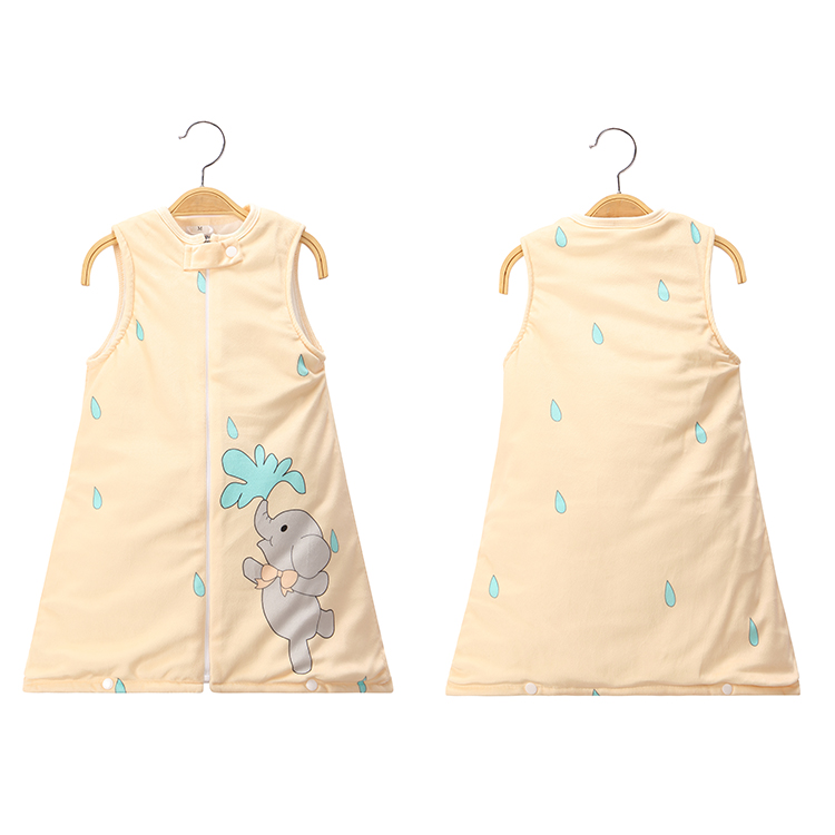 MICHLEY бежевый унисекс младенческой хлопок мультфильм слон новорожденный спальный мешок