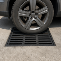 Grille de drainage en fonte robuste à charnières avec cadre pour la sécurité routière et les canaux de drainage