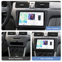 Autoradio Android DUDUAUTO avec GPS et DSP intégrés, écran tactile 9 pouces pour Skoda Rapid 2014-2015
