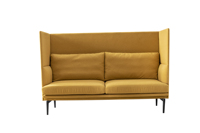 Canapé de réunion en tissu de conception moderne haut de gamme, cloison de séparation, bureau à domicile, salon, hôtel, comprend une étagère, cadre en métal
