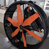 Ventilateur mobile de gym 1m 1.2m 1.5m, grand diamètre, ventilateur industriel sur pied, refroidissement silencieux, moteur PMSM, ventilation portable pour centre de fitness