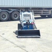 Alat Berat Konstruksi Skid Steer Loader CE&EPA Murah, Mini Skid Steer Loader Diesel Roda, Mini Wheeled Loader Bucket Harga Terjangkau