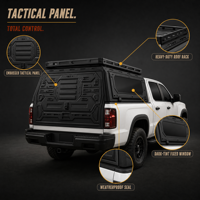Couverture de benne en aluminium pour pick-up à toit surélevé, étanche, verrouillable, avec LED, pour Overland, OEM ODM