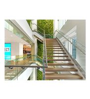 Système de garde-corps en fer et verre Prima PR Commercial moderne pour escalier extérieur et porche, résistant à la rouille et aux intempéries, avec profilé en U en alliage d'aluminium 5