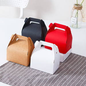 Scatola Regalo Rettangolare in Cartone Bianco Ecologico con Logo Personalizzato, Manico e Stampa a Caldo <span class=keywords><strong>per</strong></span> Pane - Product Image 1