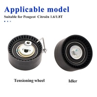 0831R9 Set Tiga Potong Timing Assembly untuk Peugeot 307 Sega 308 Citroen C5 Elysee 1.6 1.8 Idler Pulley Timing Belt Tensioner