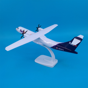 Modelo de Avión de Resina Fundida a Presión <span class=keywords><strong>FedEx</strong></span> <span class=keywords><strong>ATR</strong></span> de 27 cm, Escala 1/100, Adorno de Aviación con Base de Exhibición - Product Image 5