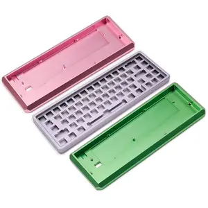 Ferramenta de fresagem anodizada de alumínio, precisão personalizada oem metal cnc universal kit de teclado mecânico