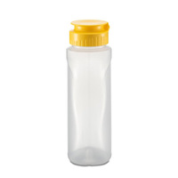 Bouteille d'arachide en plastique résistant aux hautes températures 8 oz 250ml 280ml Bouteille de sauce à presser en plastique PP de qualité alimentaire avec bouchon à rabat