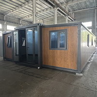 Maison en conteneur extensible de 40 pieds à prix d'usine Villa préfabriquée en acier duplex pliable portable de 3 chambres à coucher