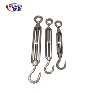 Kualitas tinggi Mata & Mata Turnbuckle 304/316 kawat tali dapat diatur Tensioner baja karbon antikarat galvanis