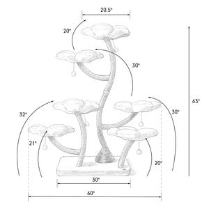 Özelleştirilebilir renkli uzun boylu büyük ağaç kulesi Premium peluş Sisal mesajları mobilya çiçek ev mobilya tırmanma oyuncak - Product Image 2