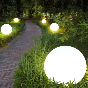 IP68 à prova d'água 14 polegadas RGB Luzes solares infláveis Bolas de LED flutuantes para jardim ao ar livre Decorações de Natal para quintal Piscina