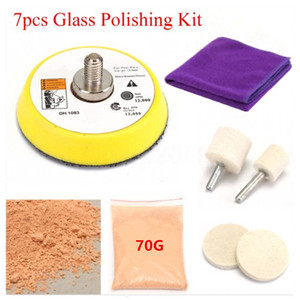 Kit de roues de polissage en laine pour vitres de voiture Wei Yuan avec poudre de polissage et chiffon pour la réparation des rayures et l'élimination du film gras - Product Image 3