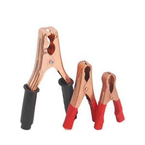 คลิปหนีบจระเข้ชุบทองแดง ขนาดใหญ่ กลาง เล็ก ตัวหนีบแบตเตอรี่ ตัวเชื่อมต่อสายดิน หุ้มฉนวนยาง ทนทาน - Product Image 1