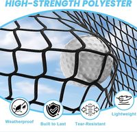 Filet de cage de golf 10x10x10 pieds avec filet de frappe supplémentaire en maille polyester robuste pour l'entraînement en intérieur, extérieur et jardin